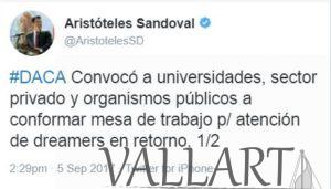 Convoca Aristóteles Sandoval a apoyar a ‘dreamers’ 1 Convoca Aristóteles Sandoval a apoyar a ‘dreamers’