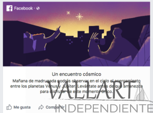 Júpiter y Venus se conjuntarán este lunes