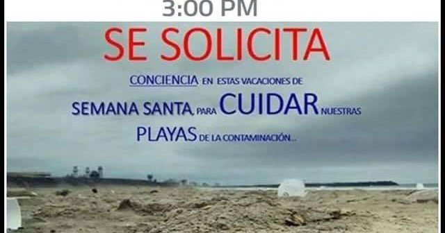 LANZAN INVITACIÓN SOCIAL PARA LIMPIAR PLAYA CAMARONES EN "SÁBADO SANTO".
