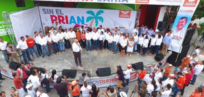 Descolorido evento de Movimiento Ciudadano en San José del Valle.
