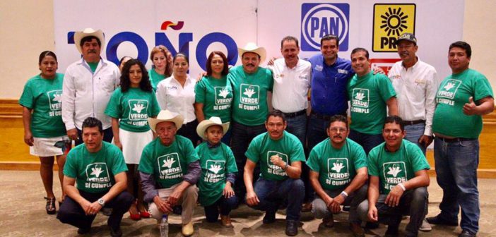Se Suma Partido Verde a la Alianza "Juntos por Ti" que encabeza Jaime Cuevas.