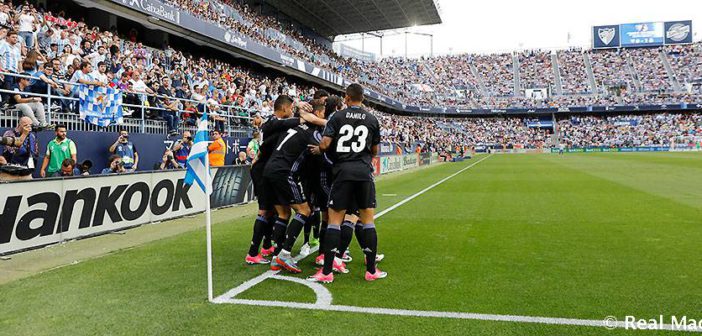 Real Madrid campeon de liga tras vencer 0-2 al Málaga.