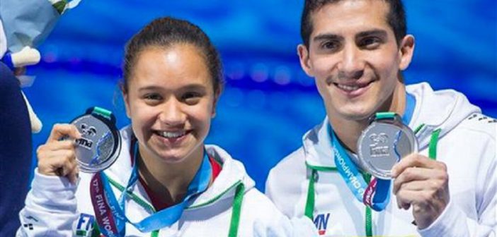 Plata para Rommel y Viviana en clavados