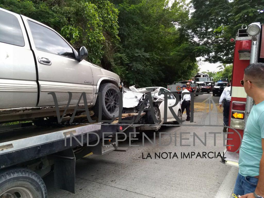 Choque frontal deja nueve lesionados