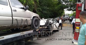 Choque frontal deja nueve lesionados