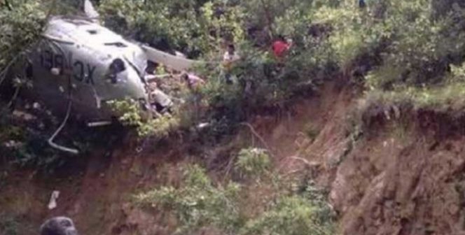 Cae en Oaxaca helicóptero que transportaba ayuda humanitaria