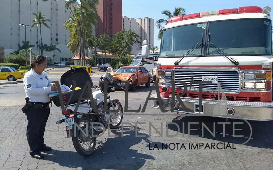 Encontronazo en la Medina Ascencio deja una persona herida