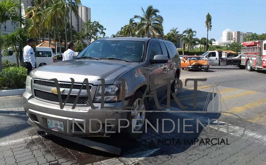Encontronazo en la Medina Ascencio deja una persona herida