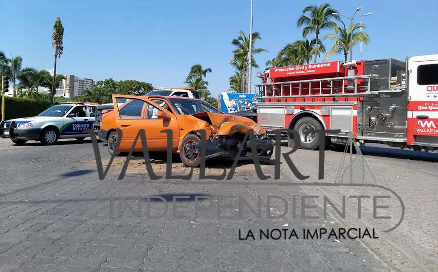 Encontronazo en la Medina Ascencio deja una persona herida