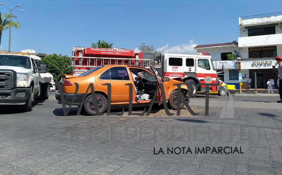 Encontronazo en la Medina Ascencio deja una persona herida