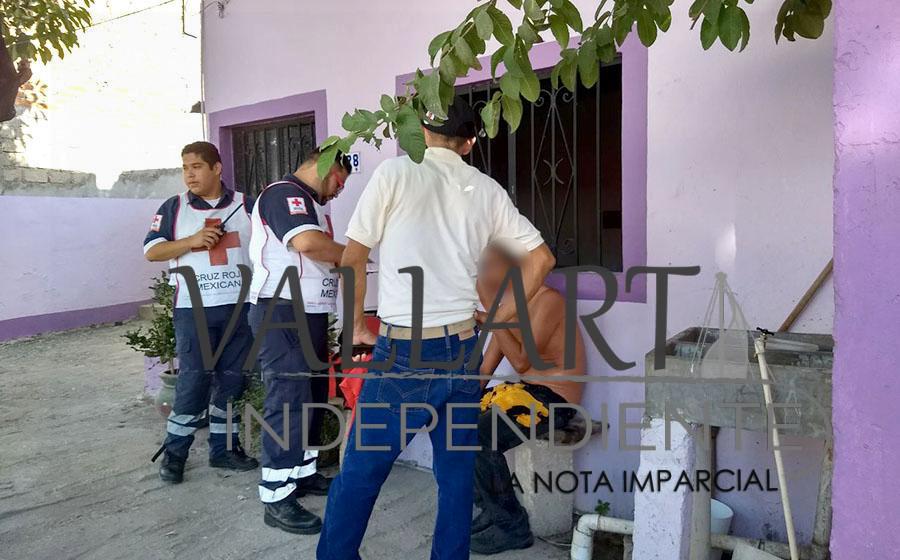 A chorros, bomberos rescatan a hombre que era atacado por un enjambre