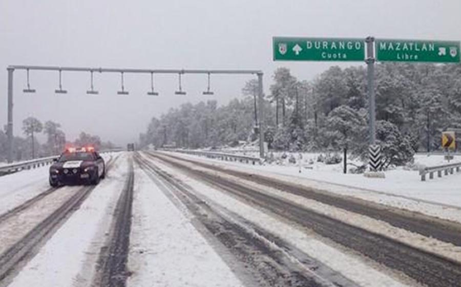 Se registran nevadas en la zona norte del país