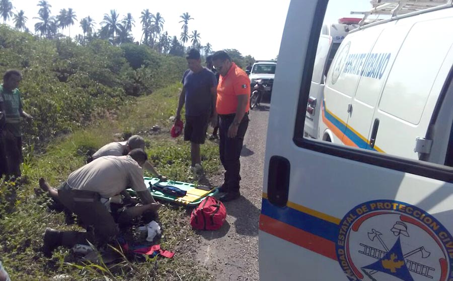 Motociclista se rompe un brazo al derrapa por conducir ebrio