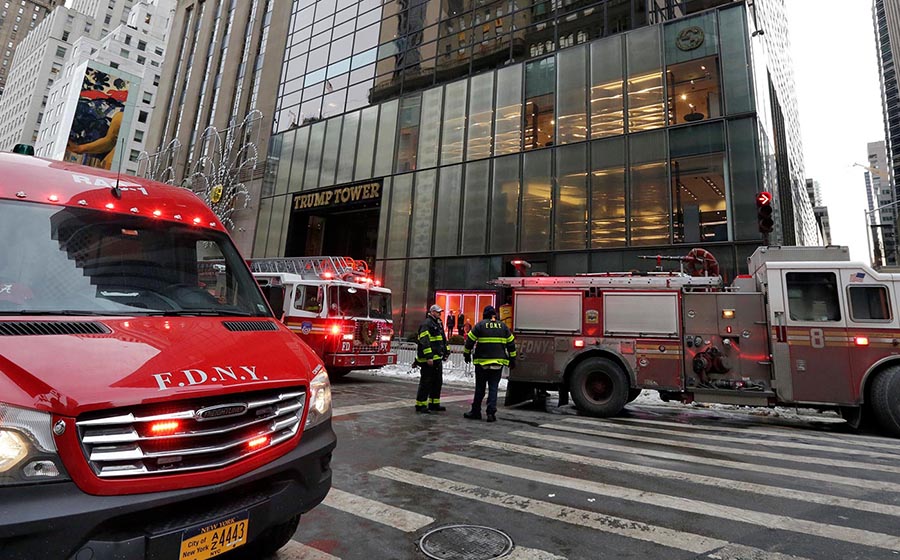 Incendio en Torre Trump deja dos heridos, informan los bomberos