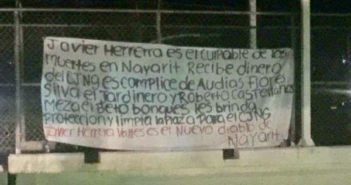 Cuelgan en Tepic "narcomantas" dirigidas al secretario de Seguridad Pública de Nayarit