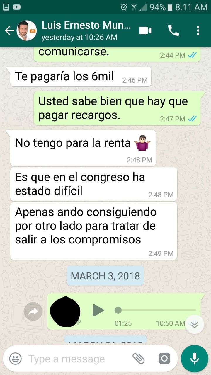 Luis Munguía no paga renta de sus casas ciudadanas