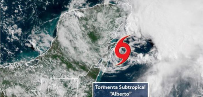 ''Alberto'' ciclón subtropical en el Atlántico