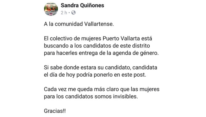 Colectivo de mujeres acusa a candidatos por 'desinterés'