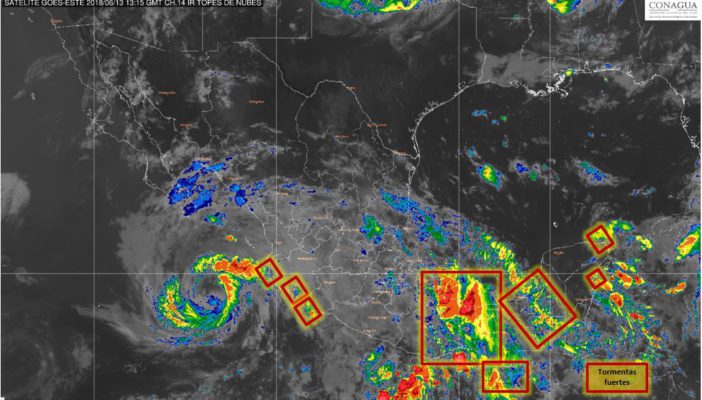 ‘Bud’ se degrada pero causa fuertes lluvias en gran parte del país