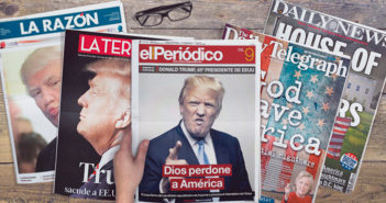 Alrededor de 350 periódicos se levantan contra Donald Trump