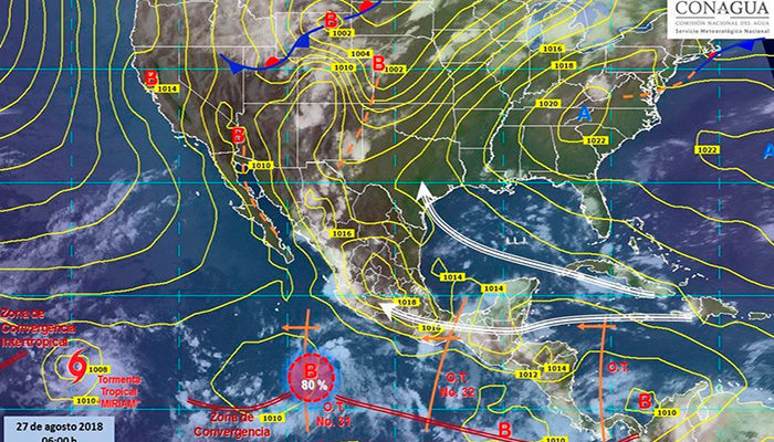 Tormenta tropical ‘Miriam’ podría convertirse en huracán, provocará lluvias