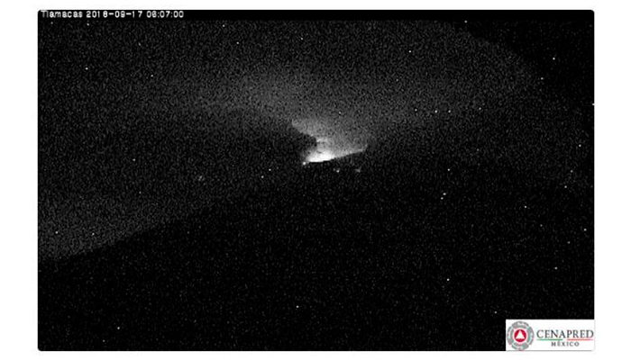 Popocatépetl emite alrededor de 189 exhalaciones
