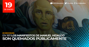 La quema de los manifiestos de Manuel Hidalgo