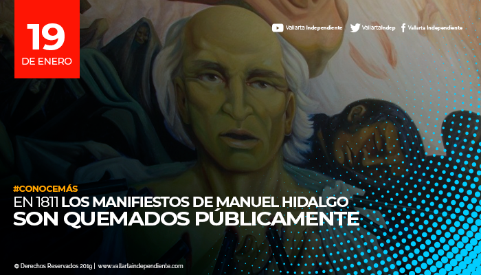 La quema de los manifiestos de Manuel Hidalgo