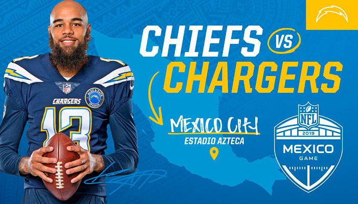 NFL: Chargers jugarán en México contra los Chiefs
