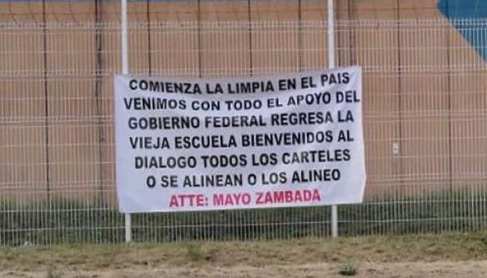 Aparecen narcomantas atribuidas a "El Mayo" Zambada en el Estado de Jalisco