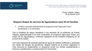 Mintió Seapal en cantidad de beneficiarios de aguamáticos