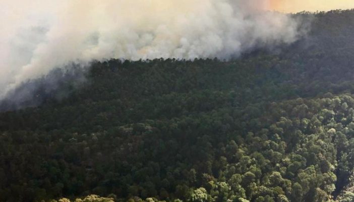 Fuego en el Nevado nubla el Sur de Jalisco