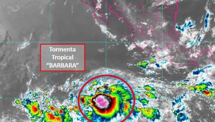 Tormenta tropical "Bárbara" se forma al sur de costas de Jalisco