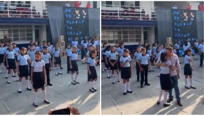 Papá "salva" a su hija en plena graduación; VIDEO
