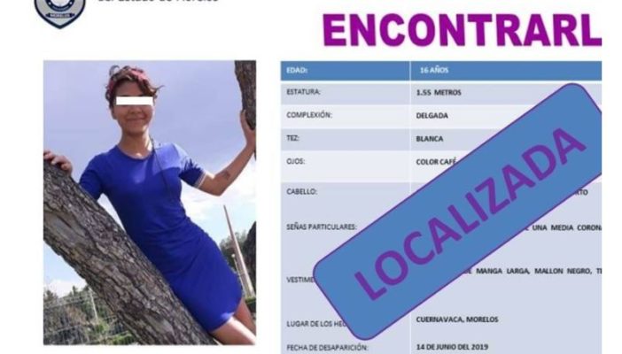Menor fue encontrada en Puerto Vallarta, había desaparecido en Morelos