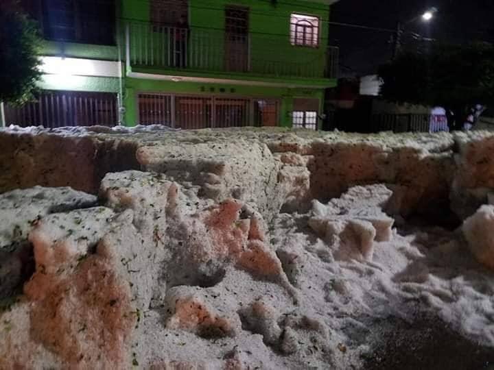 Sin precedentes granizada del fin de semana: SEDENA