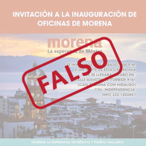 Oficina de Morena inaugurada el sábado es 'patito'