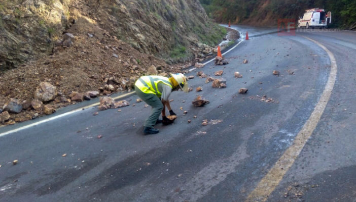 Reportan daños nuevamente en la 544 por lluvias