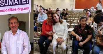 Solo 150 personas fueron a la conferencia con Calderón