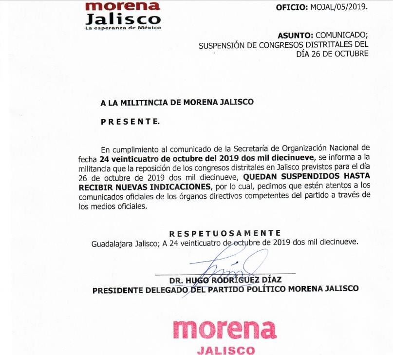 Cancelan asamblea de Morena, no hay acuerdo con las fechas 1 Cancelan asamblea de Morena, no hay acuerdo con las fechas