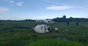 Cae helicóptero en Tlalixcoyan, Veracruz