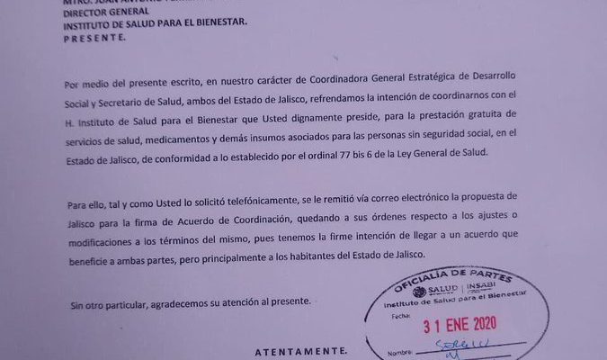 De última hora, Jalisco sí se sumó al INSABI