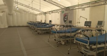 Hidalgo instala primer hospital inflable para enfrentar COVID-19