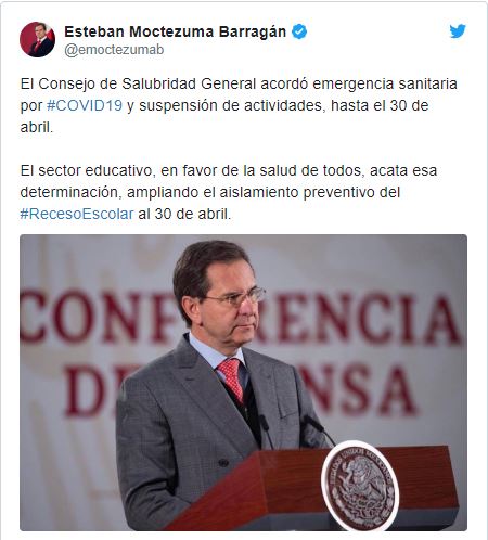 Clases se reanudarán hasta después del 30 de abril 1 Clases se reanudarán hasta después del 30 de abril