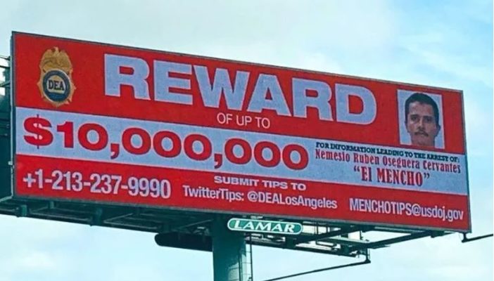 Ofrece la DEA 10 mdd por información para capturar al 'Mencho'