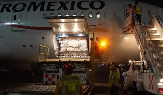 Llega a México segunda carga con insumos de China