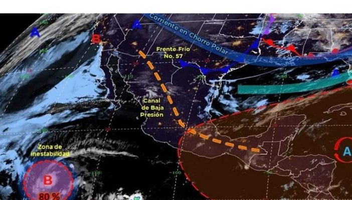 SMN vigila zona de baja presión en el Pacífico