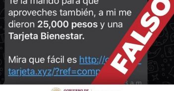 Alertan por página falsa para tramitar tarjeta bienestar