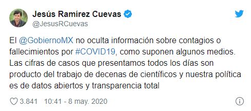 México no "oculta cifras" sobre COVID-19, responde gobierno al NYT