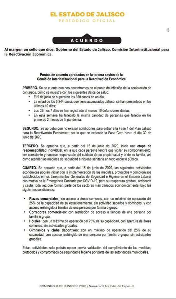 El 'piso parejo' llega a Jalisco; semana de apertura para muchos negocios